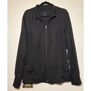 Tangerine Black Full Zip Athletic Jacket Track Top Size XXL